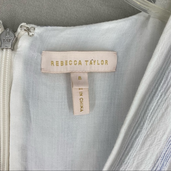 8 REBECCA TAYLOR MIDI STRIPED SUNDRESS RUFFLE FLOUNCE ADULT LADIES 918281d747 - Picture 4 of 15